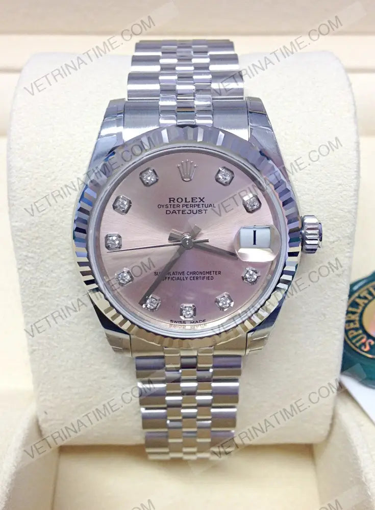 repliche rolex - Datejust 36mm acciaio Pink con brillantini - rolex replica