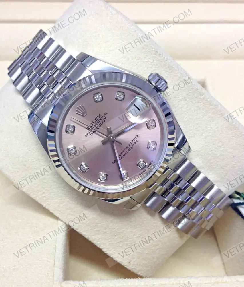 repliche rolex - Datejust 36mm acciaio Pink con brillantini - rolex replica