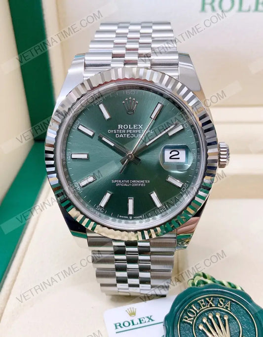 Datejust 36Mm Jubile Mint Green Orologi Da Polso