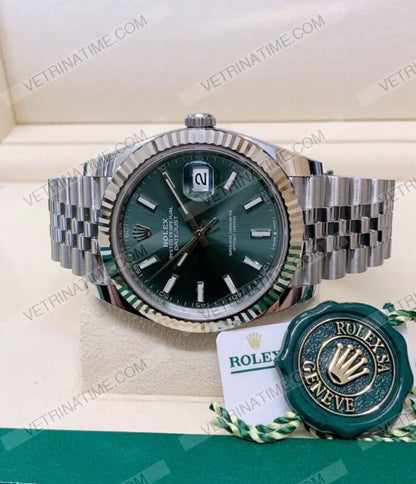 repliche rolex - Datejust 41mm jubile Mint Green - rolex replica