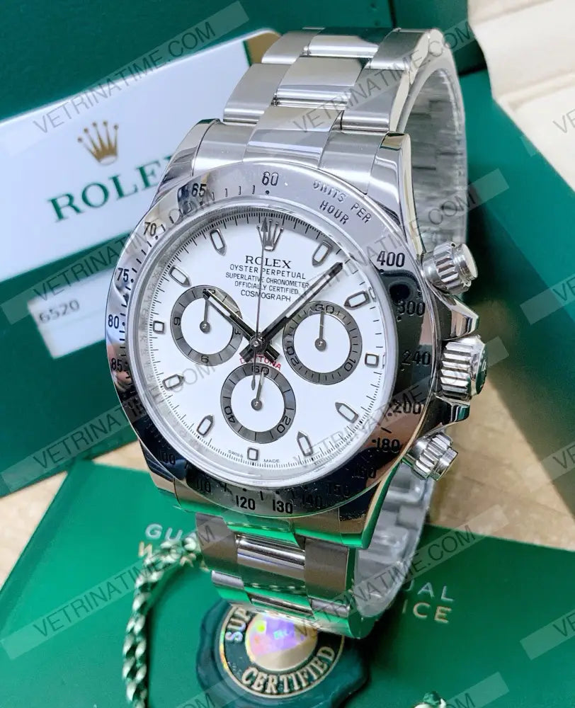 repliche rolex - Daytona acciaio crono classico bianco - rolex replica