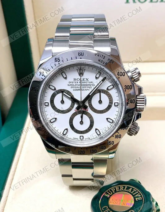 repliche rolex - Daytona acciaio crono classico bianco - rolex replica