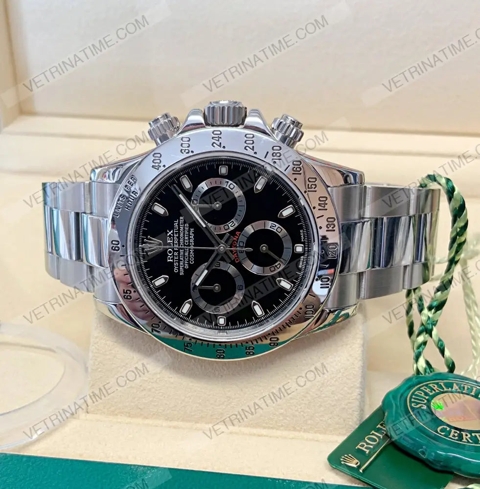 repliche rolex - Daytona crono acciaio classico Nero - rolex replica