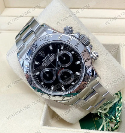 repliche rolex - Daytona crono acciaio classico Nero - rolex replica