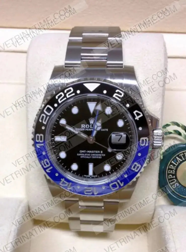 rolex replica - GMT Master II Batman oyster - VETRINATIME - repliche rolex