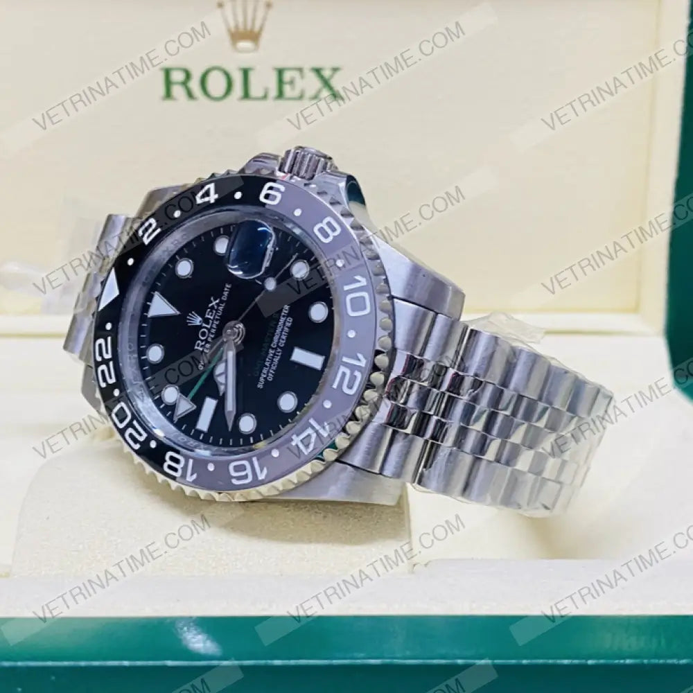 repliche rolex - GMT Master II jubile nero e grigio - rolex replica