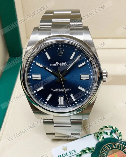 Oyster Perpetual 36Mm Blu Orologi Da Polso