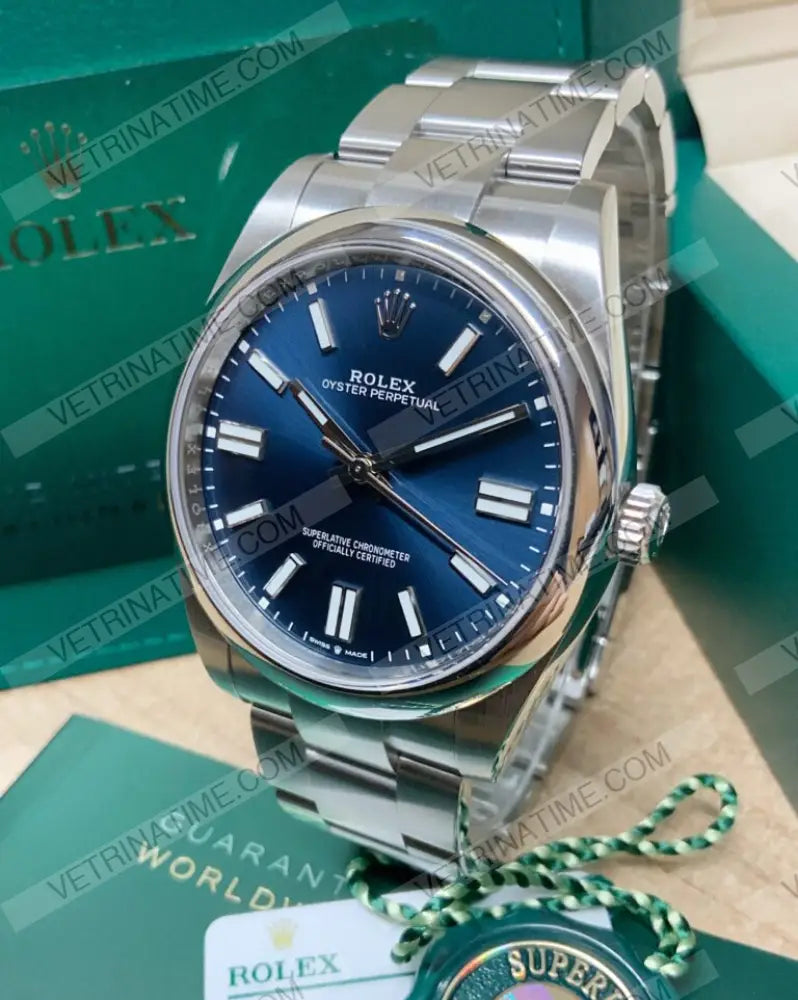 Oyster Perpetual 36Mm Blu Orologi Da Polso