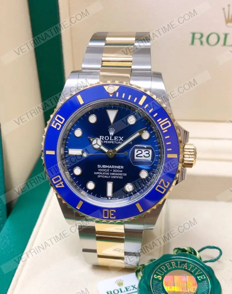 repliche rolex - Submariner acciaio e oro blu 41mm - rolex replica